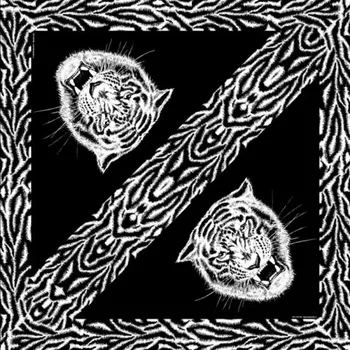 Souprava šperků MODABIKERU, Čtvercový textilní šátek s potiskem, Tygr. SAT104TY