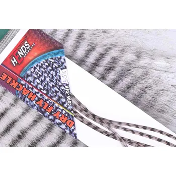 Umělá nástraha HENDS DRY FLY HACKLE - GRIZZLY ŠEDÁ DFH315 Velikost: M - hook 12-14