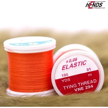 Umělá nástraha HENDS ELASTIC 0,08 mm - ŽHAVÁ ORANŽOVÁ