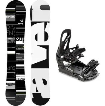 Snowboarding Raven Supreme black/green snowboard + Raven S230 Black vázání 154 cm + vázání M/L (EU 41-47) + DÁREK + Doprava ZDARMA