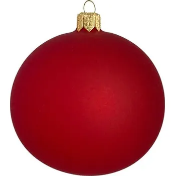 Vánoční ozdoba GLASSOR Skleněná ozdoba v matné burgundy barvě