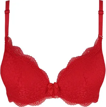 Podprsenka Petunie push-up podprsenka sexy krajka B700 80B červená