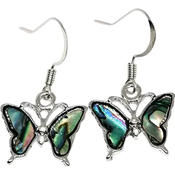 Náušnice Naušnice motýlci Paua mušle