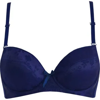 Podprsenka René saténová podprsenka s výztuží 303 80B tmavě modrá