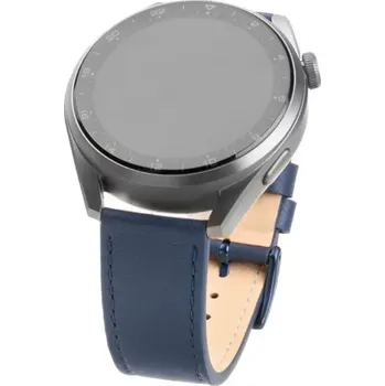 Příslušenství k chytrým hodinkám Kožený řemínek FIXED Leather Strap s Quick Release 20mm pro smartwatch, modrý FIXLST-20MM-BL