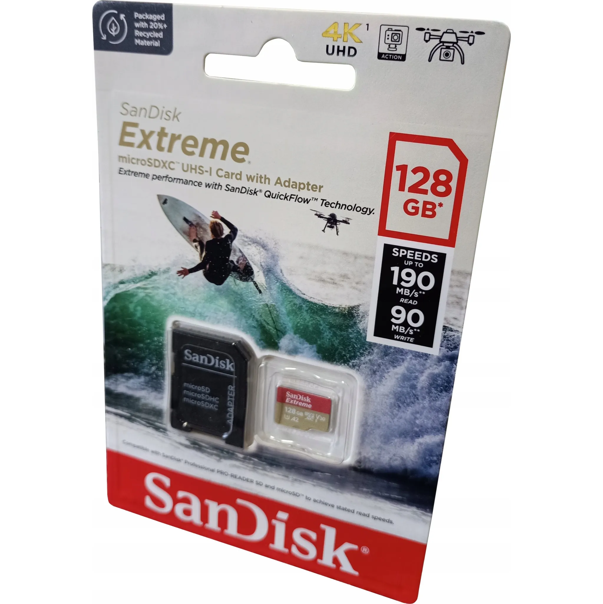 Fotografie 10 - Paměťová karta SanDisk Extreme microSDXC 128 GB UHS-I U3 V30 SDSQXAA-128G-GN6MA + SD adaptér