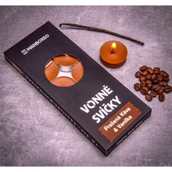 Svíčka Sada 10 čajových svíček - Pražená káva & Vanilka 10x14 g