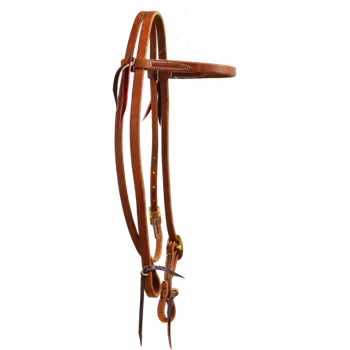 Uzdečka westernová Paul Taylor, klasická čelenka, mosazné kování