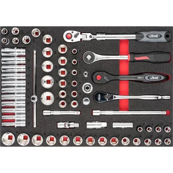 Gola sada v pěnové výplni, 1/2", 65 ks, VIGOR - V6822