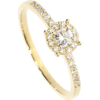 Prsten Zlatý prsten s Diamanty P56