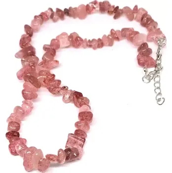 Náhrdelník Krátký náhrdelník z jahodového křišťálu – přírodní minerál pro lásku a vitalitu