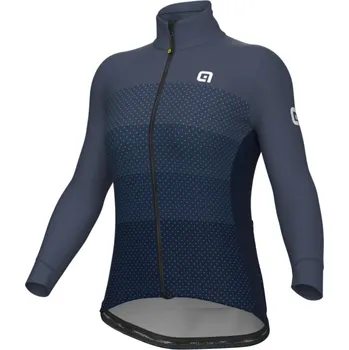 Cyklistická bunda ALÉ Cyklistická zateplená bunda - LEVEL PRAGMA - modrá S