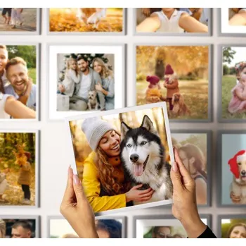 Rám na obraz Samolepící fotorámeček na zeď s fotkou - Bílý