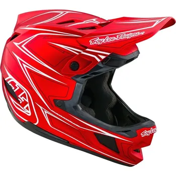 Cyklistická přilba Integrální přilba - TROY LEE DESIGNS D4 Composite MIPS - Pinned Red L