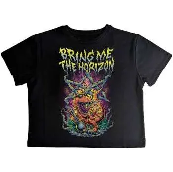 Merch Bring Me the Horizon: Bring Me The Horizon Ladies Crop Top: Smoking Dinosaur (large) L