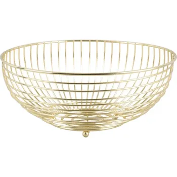 Koš na ovoce Crossways zlatý 28cm Present Time (Barva-zlatá)