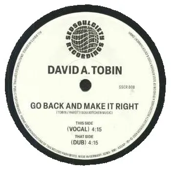 Zahraniční hudba SP David A. Tobin: Go Back And Make It Right 2024