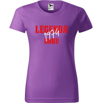 Dámské tričko DOBRÝ TRIKO Dámské tričko s potiskem Legenda roku Barva: Fialová, Velikost: XS