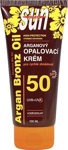 Vivaco Opalovací krém s BIO arganovým olejem SPF 50 SUN VITAL