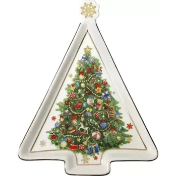 Tác na cukroví stromeček CHRISTMAS Brandani (barva - bílá s motivem)