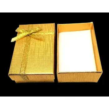 Dárková krabička Dárková krabička zlatá 8x5x2,5 cm