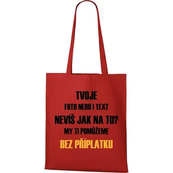 Bavlněná taška vlastní motiv Barva: Červená