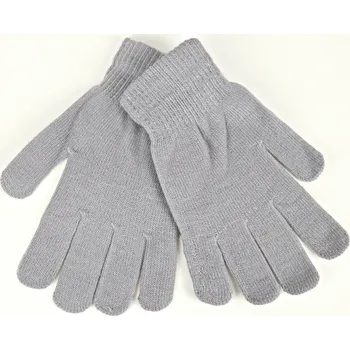 Rukavice UNI Pánské pletené rukavice barevné Barva: šedá