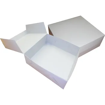 Jednorázové nádobí Krabice na dorty / zákusky 30 x 30 x 10 cm (50 ks)