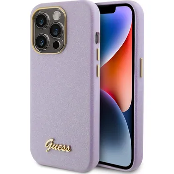 Telefonní příslušenství Guess PU Glitter Full Wrapped Zadní Kryt pro iPhone 15 Pro Lilac 3666339155360