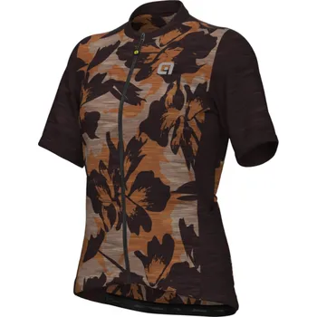 cyklistický dres ALÉ Cyklistický dres s krátkým rukávem - OFF ROAD - GRAVEL SUNRISE - hnědá