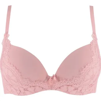 Podprsenka Venetta luxusní push-up podprsenka krajka V1105C 80C růžová