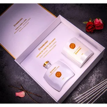 Svíčka Luxusní dárková sada difuzér a svíčka - Vanilka & Růže