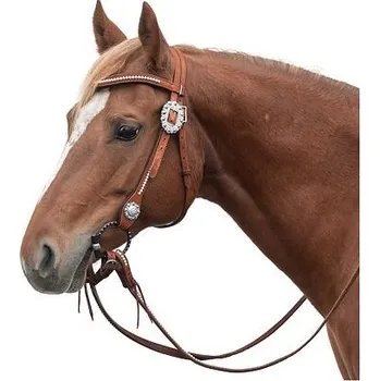 Westernová uzdečka Passion 4Q, hnědá velikost FULL