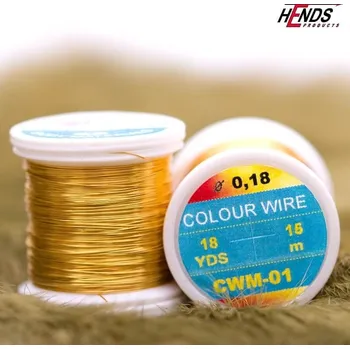Umělá nástraha HENDS COLOUR WIRE - ZLATÁ CW..01 Průměr: 0,09 mm