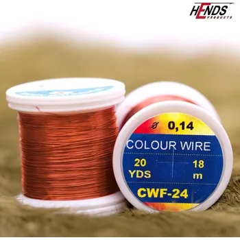 Umělá nástraha HENDS COLOUR WIRE - OKROVÁ CW..05 Průměr: 0,14 mm