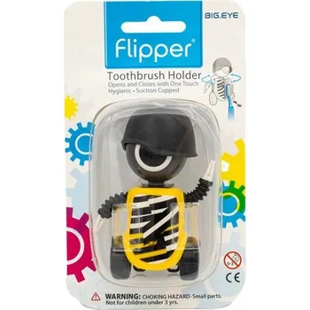 Zubní kartáček Flipper Robot antibakteriální kryt na zubní kartáček žlutý, 1 ks