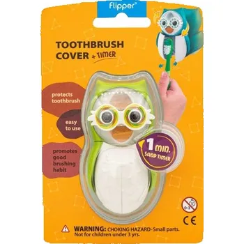 Flipper krytka na zubní kartáček sova - ZELENÁ