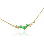 Zlatnictví Helios Náhrdelník s diamanty a smaragdy