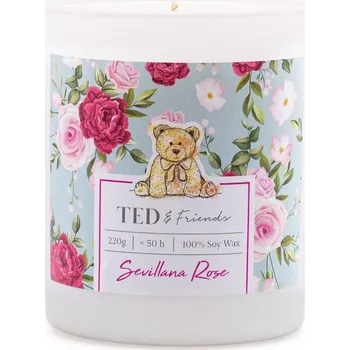Svíčka Ted&Friends Sójová svíčka Sevillana Rose - 220g
