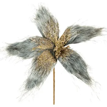 Vánoční dekorace ArtFir Vánoční květ 166 | šedá/šampaň 30 x 30 cm