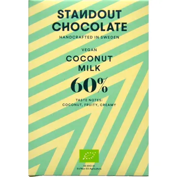 Čokoláda Standout Chocolate 60% hořká čokoláda COCONUT MILK VEGAN s kokosovým mlékem BIO 50 g