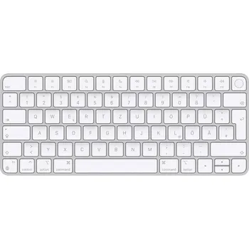Klávesnice Apple Magic Keyboard Touch ID Bluetooth® klávesnice německá, QWERTZ, Macintosh bílá nabíjecí, čtečka otisků prstů