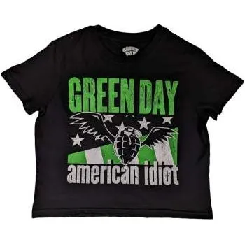 Merch Green Day: Green Day Ladies Crop Top: American Idiot Wings (x-small) XS