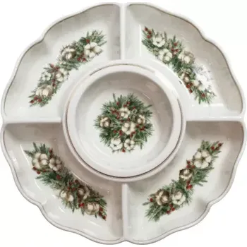 Dělená mísa 27cm BATUFFOLI Brandani (barva - bílá s motivem)