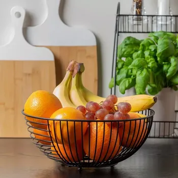 Koš na ovoce Crossways iron matný černý 28cm Present Time (Barva-černá)