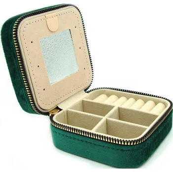 Šperkovnice Steel Jewelry Sametová Šperkovnice ZELENÁ SP240297 ráj šperků Sametová Šperkovnice ZELENÁ SP240297