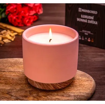 Svíčka Velká svíčka v keramice - Santalové dřevo & Růže 400 g