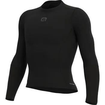 cyklistický dres ALÉ Cyklistické triko s dlouhým rukávem - GRID INTIMO - černá XL-2XL