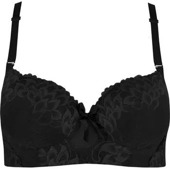 Podprsenka Pereza krajková push-up podprsenka široký obvod A2177 75C černá