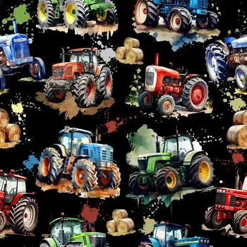 Galanterie Alpina Mix traktorů na černé (E) (Teplý funkční úplet)